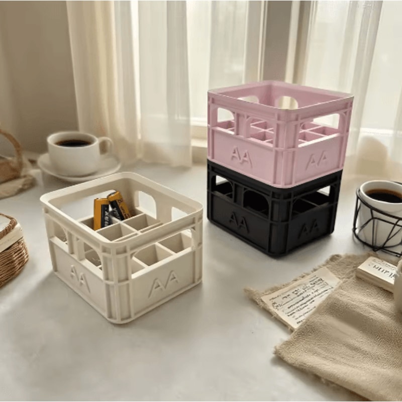 Retro Industrial Beer Frame Battery Storage Box For Desktop Organization 6