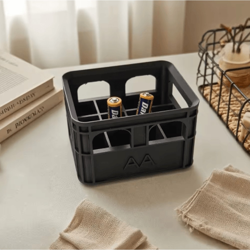 Retro Industrial Beer Frame Battery Storage Box For Desktop Organization 7