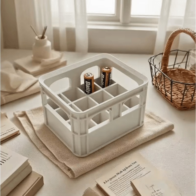 Retro Industrial Beer Frame Battery Storage Box For Desktop Organization 0