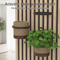 2PCS Black Acoustic Panel Plant Rings For Wall Ceiling Gaps 0