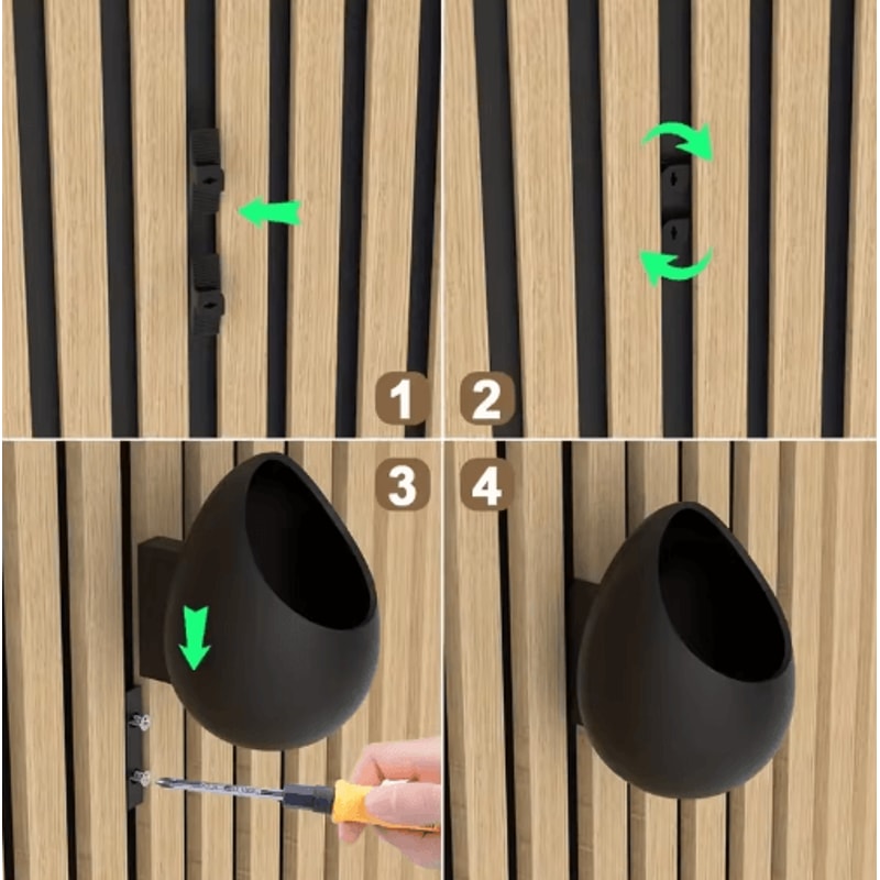 Acoustic Panel Planting Tray For Stylish Wall Decor Storage 3