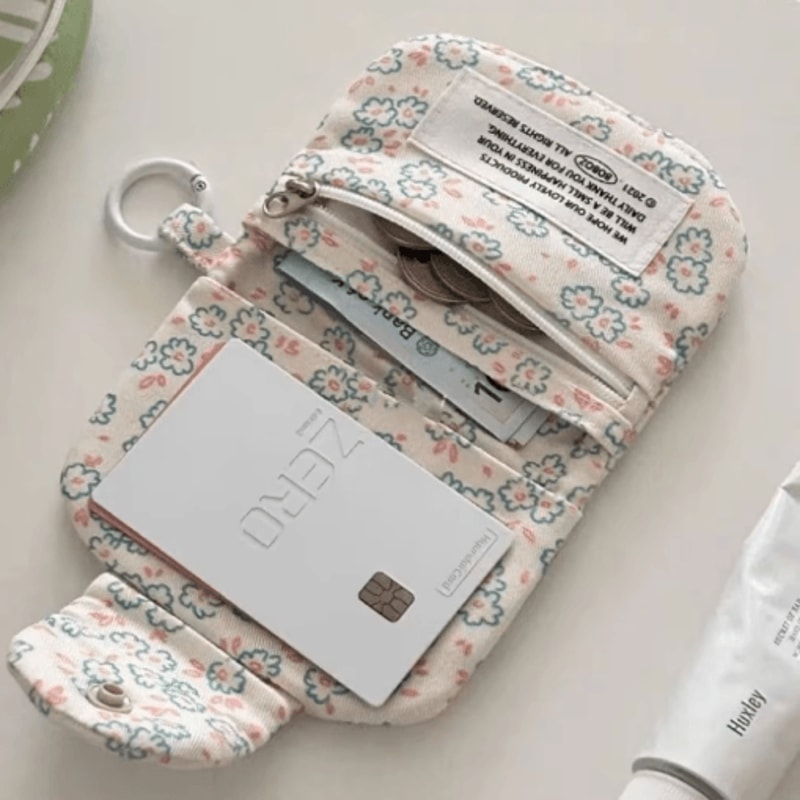 Cute Floral Coin Purse Card Holder For Girls 7
