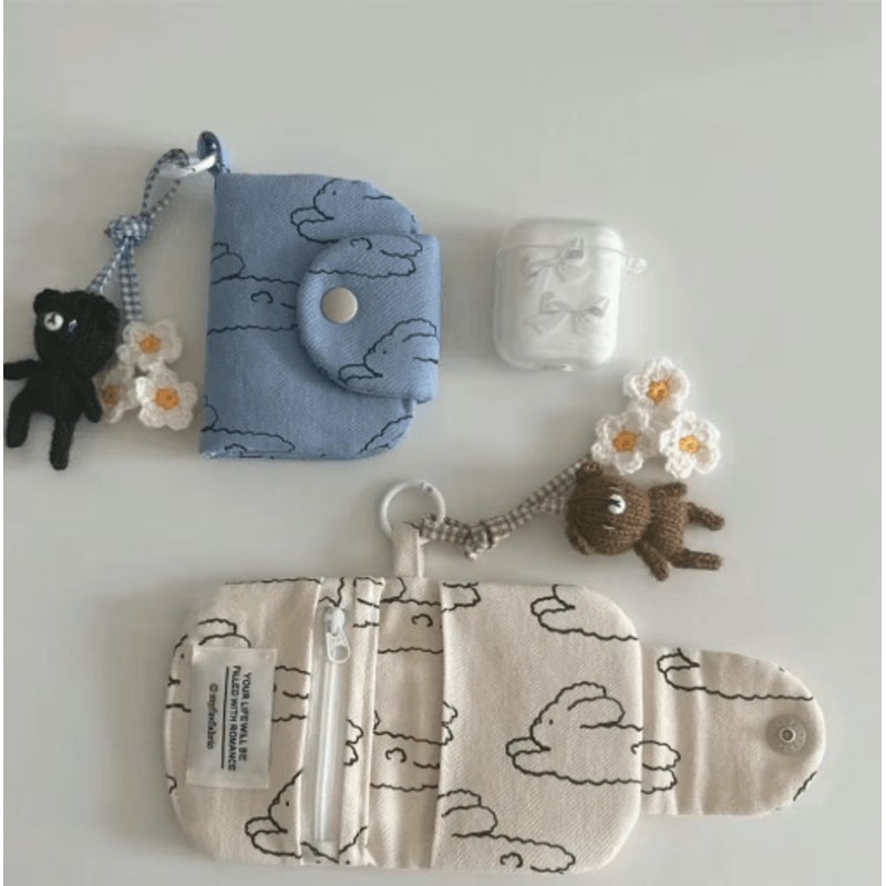 Cute Floral Coin Purse Card Holder For Girls 0