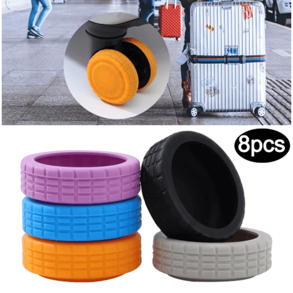 Luggage Wheel Protectors Silicone Covers For Quiet Smooth Travel 10