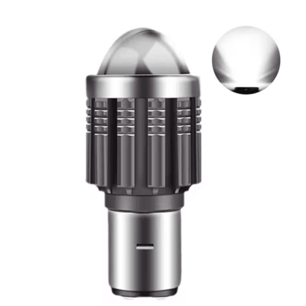 BA20D LED Motorcycle Headlight Bulb HiLo Beam For Scooters Motorbikes 1