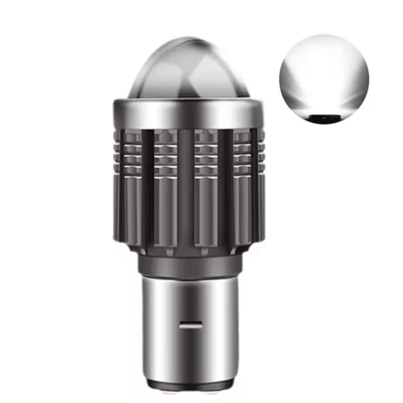 BA20D LED Motorcycle Headlight Bulb HiLo Beam For Scooters Motorbikes 1