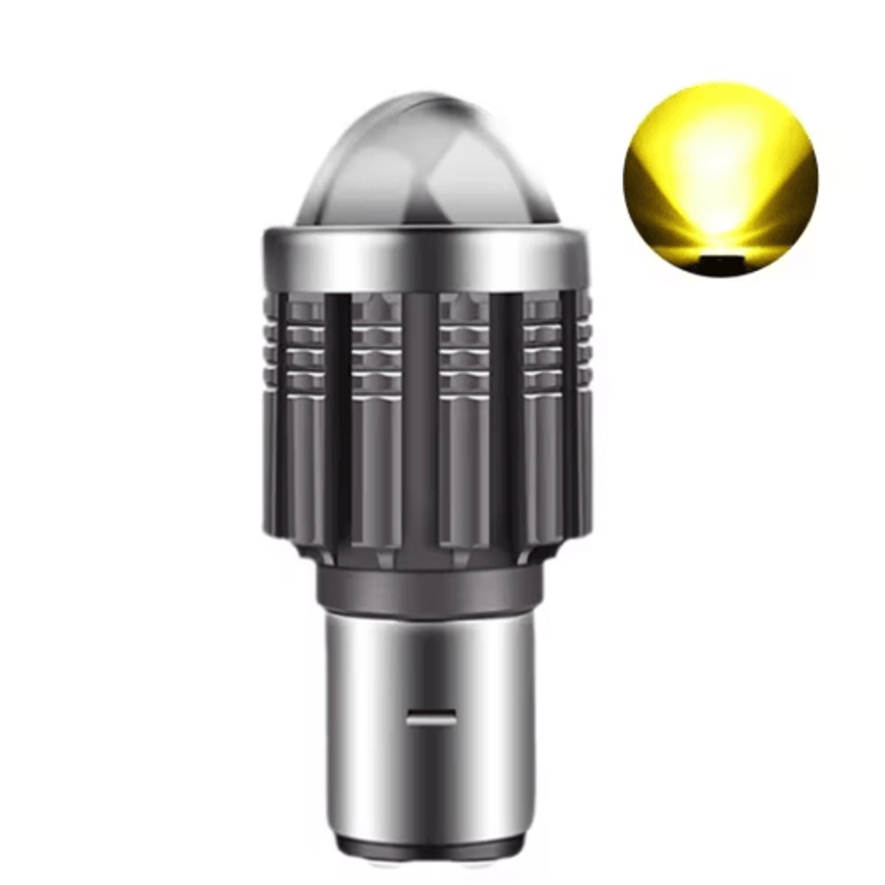 BA20D LED Motorcycle Headlight Bulb HiLo Beam For Scooters Motorbikes 2