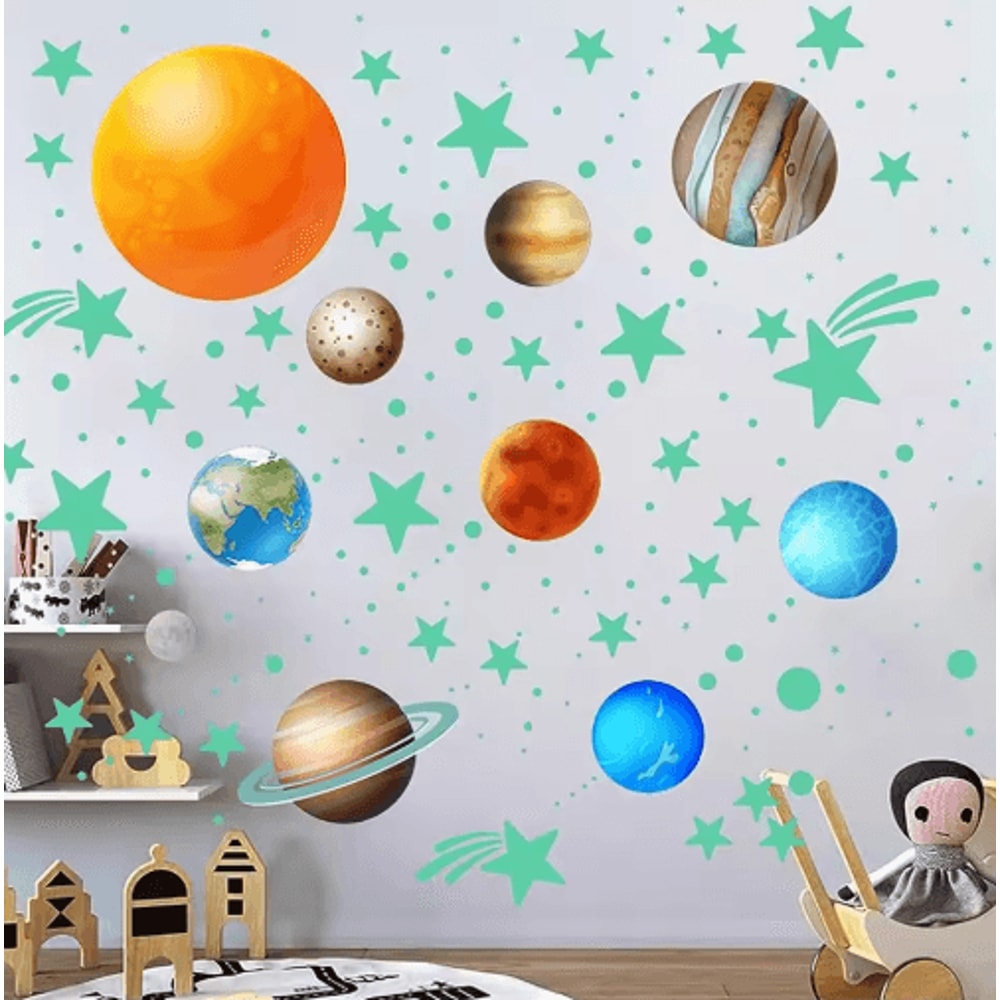 Glow In The Dark Star Wall Stickers For Kids Bedroom Ceiling Decor 3