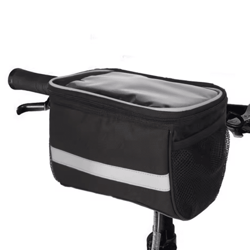 reflective bicycle handlebar bag for cycling & outdoor storage