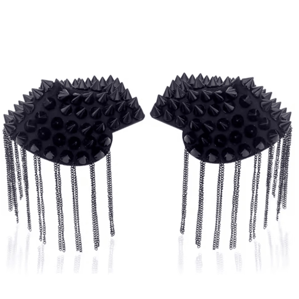 Punk Chain Tassel Shoulder Brooch Epaulets For Men Women 4