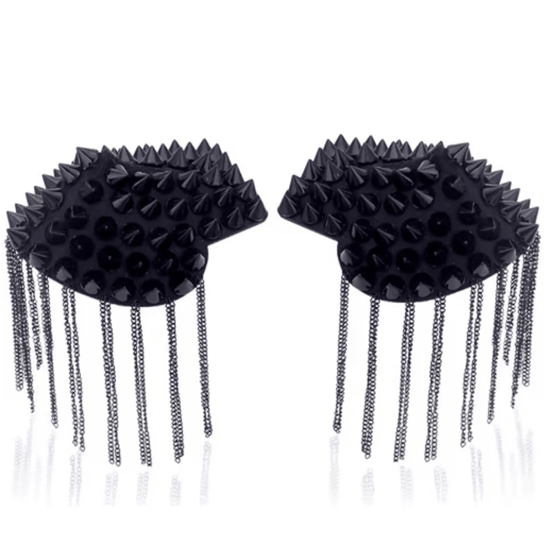 Punk Chain Tassel Shoulder Brooch Epaulets For Men Women 4