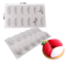 12Cavity Silicone Quenelle Mold For Mousse Cakes Chocolate Desserts 2