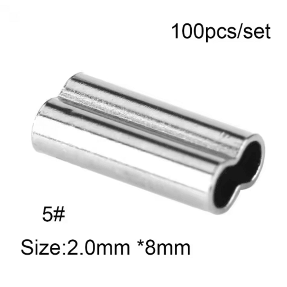 100PCS Fishing Crimping Sleeves For Strong Secure Rig Connections 4