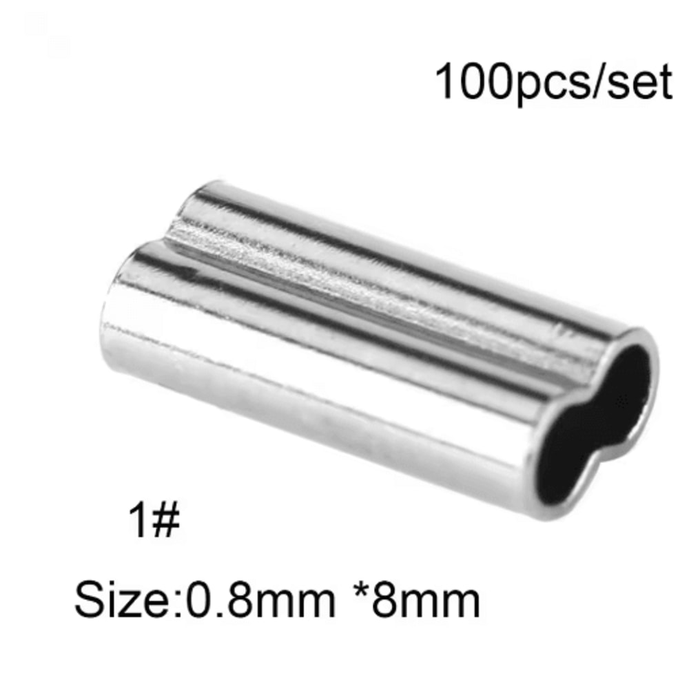 100PCS Fishing Crimping Sleeves For Strong Secure Rig Connections 5