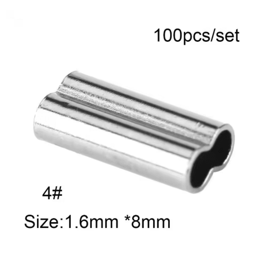 100PCS Fishing Crimping Sleeves For Strong Secure Rig Connections 6