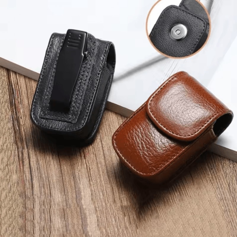 Foldable PU Leather Glasses Case For Men Women 0