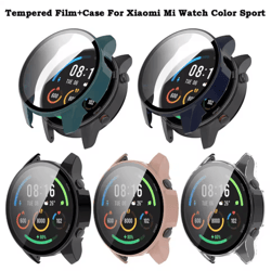 full protective case with tempered glass for xiaomi mi watch color & sport