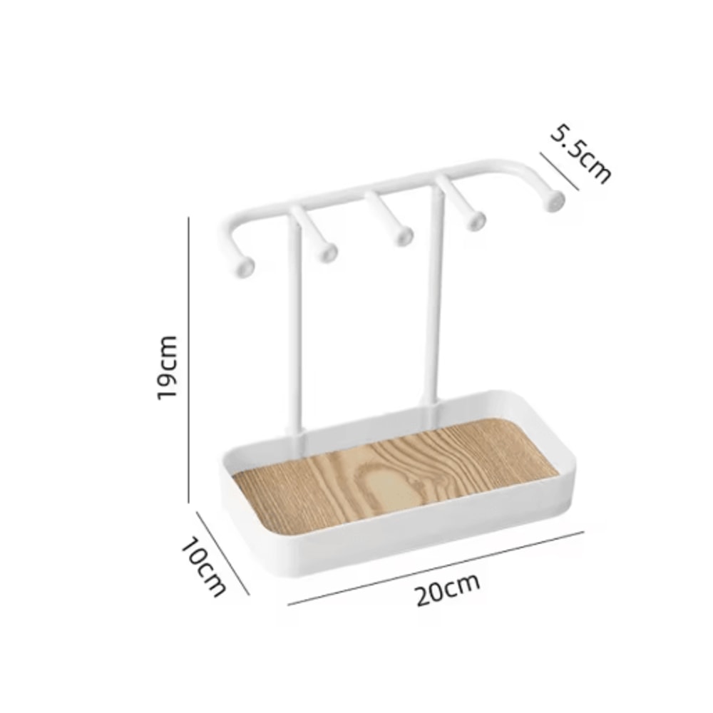 Wooden Jewelry Display Rack With Drawer For Earrings Necklaces 1