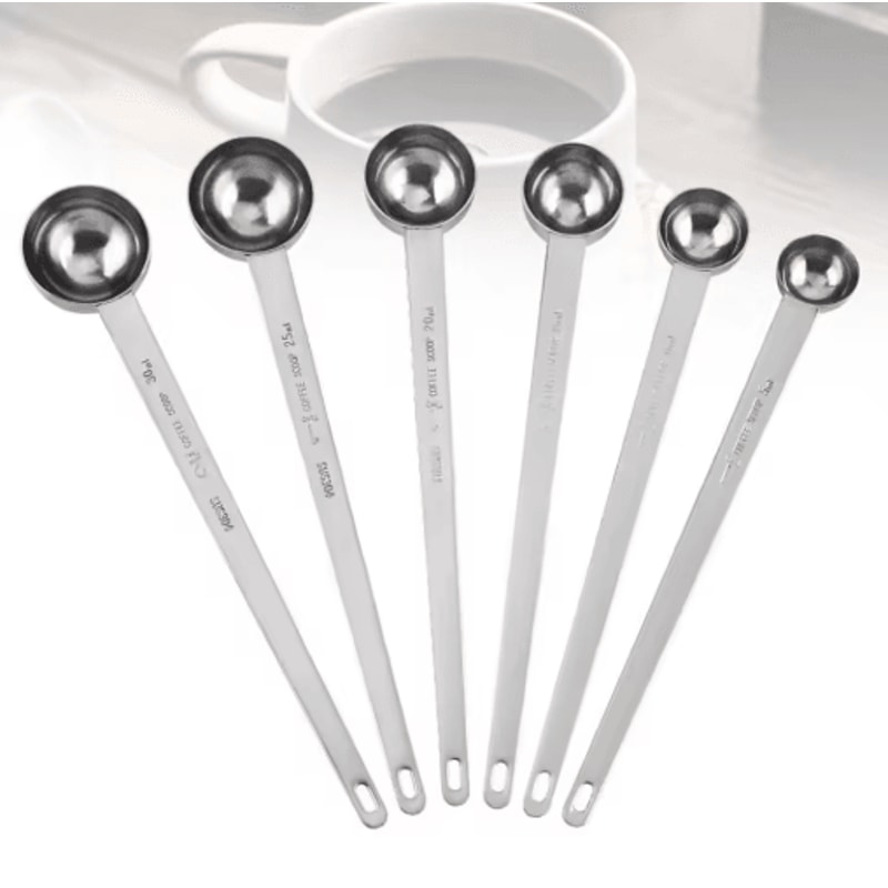 Stainless Steel Measuring Spoon Set With Long Handle For Coffee Bakin 8