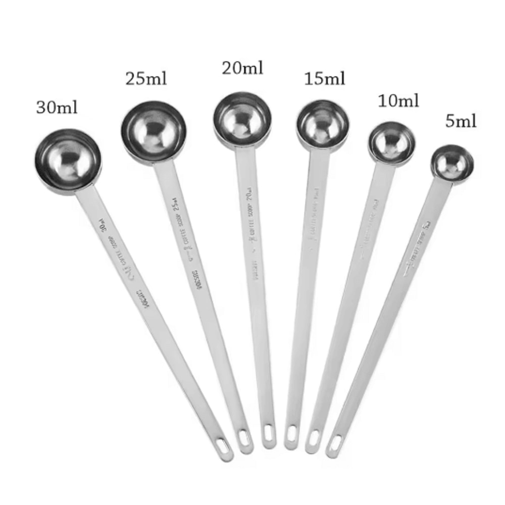 Stainless Steel Measuring Spoon Set With Long Handle For Coffee Bakin 0