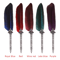 Luxury Vintage Feather Quill Pen Set With Gift Box 5 Nibs 12