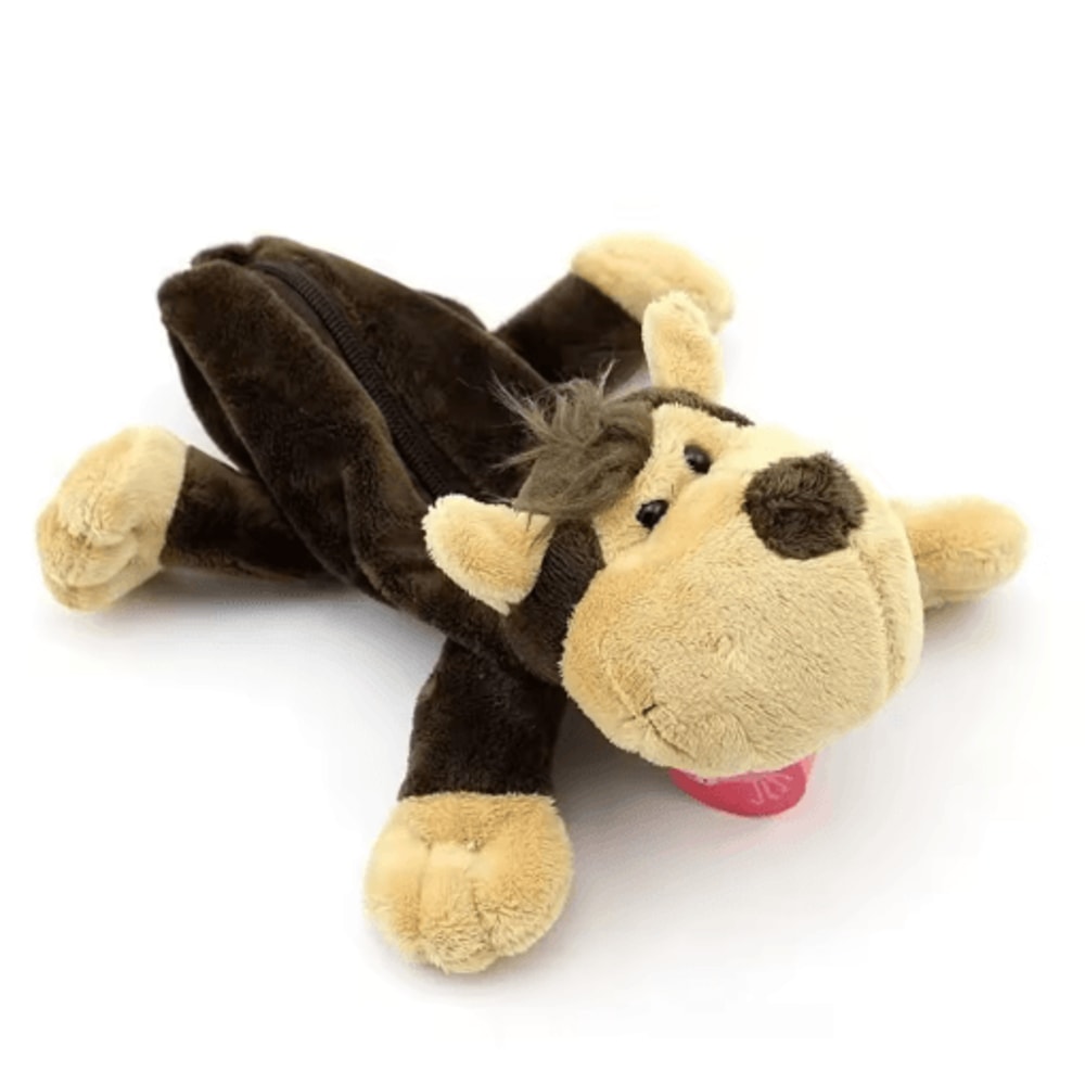Cute Forest Animal Plush Pencil Case For School Stationery Storage 9