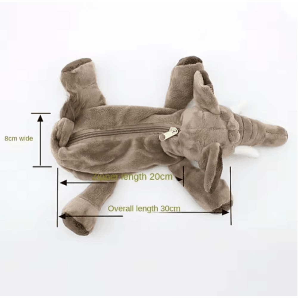 Cute Forest Animal Plush Pencil Case For School Stationery Storage 11