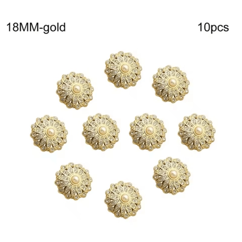 Retro Pearl Rhinestone Sewing Buttons For DIY Clothing Design 5