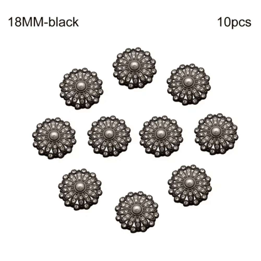 Retro Pearl Rhinestone Sewing Buttons For DIY Clothing Design 9