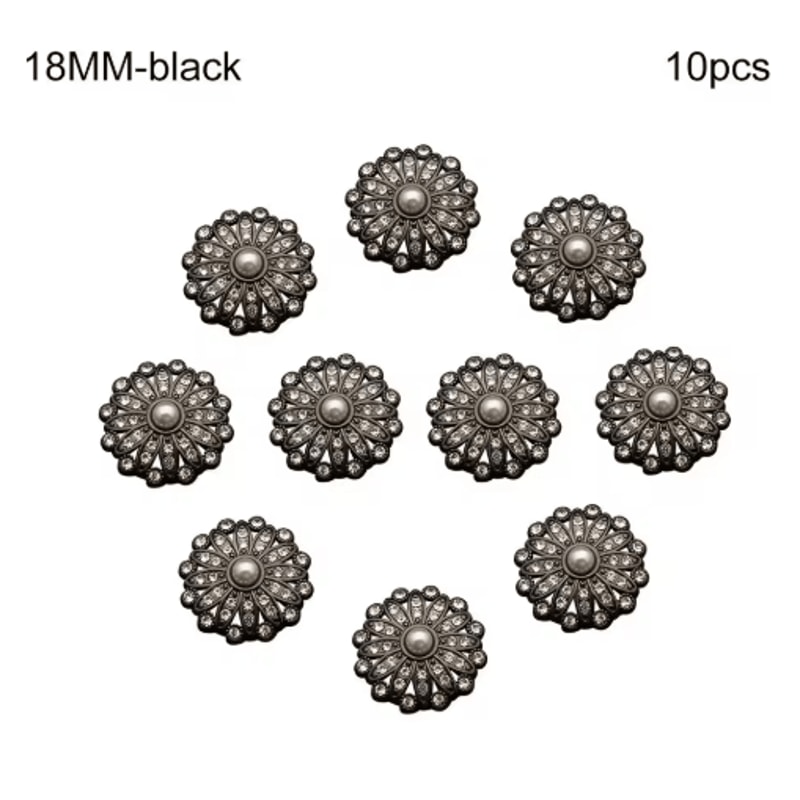 Retro Pearl Rhinestone Sewing Buttons For DIY Clothing Design 9