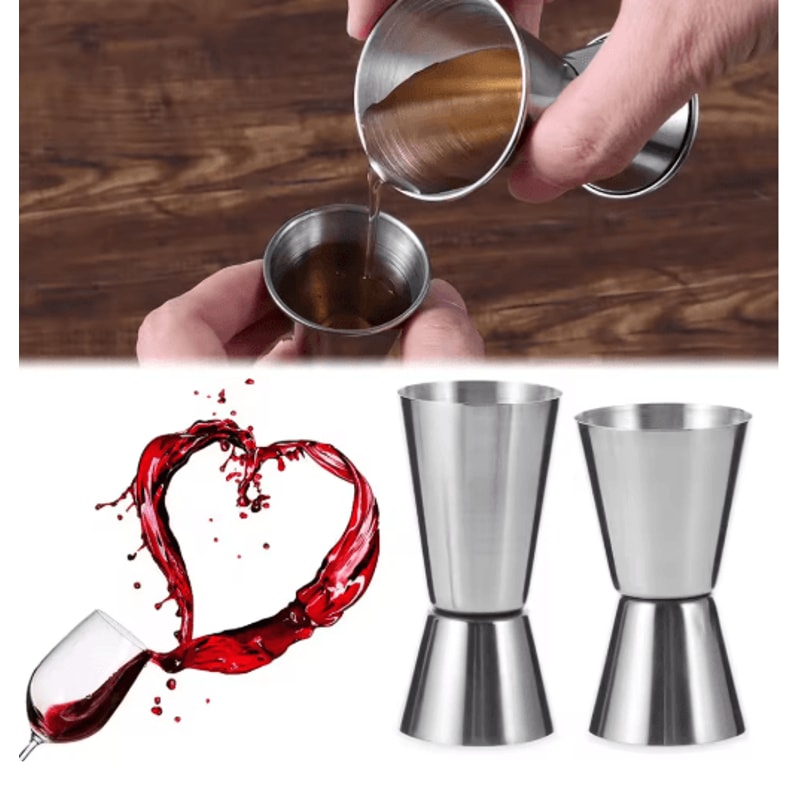 Stainless Steel Double Jigger Measuring Cup For Cocktails Bar Mixing 9