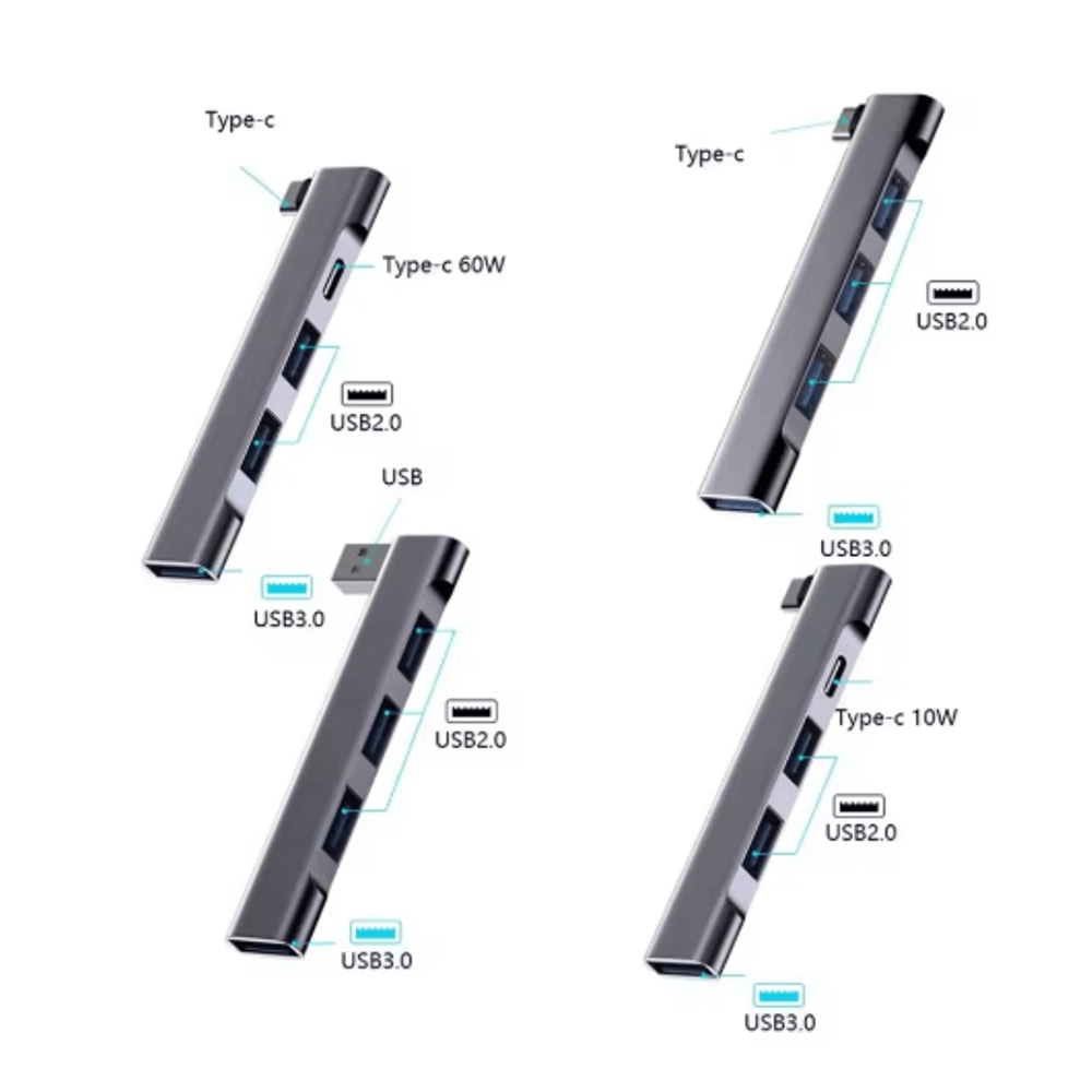 USBC Hub Docking Station With USB 30 PD Charging Support 7