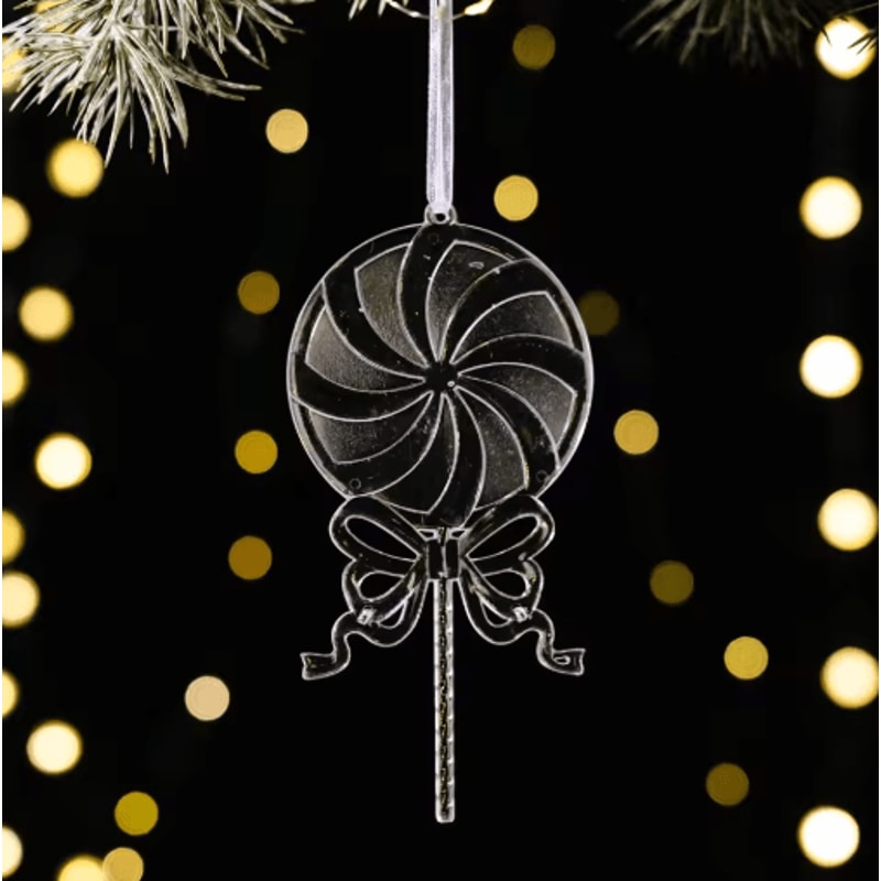 Transparent Acrylic Christmas Angel Ornaments For Tree Holiday Decor 5
