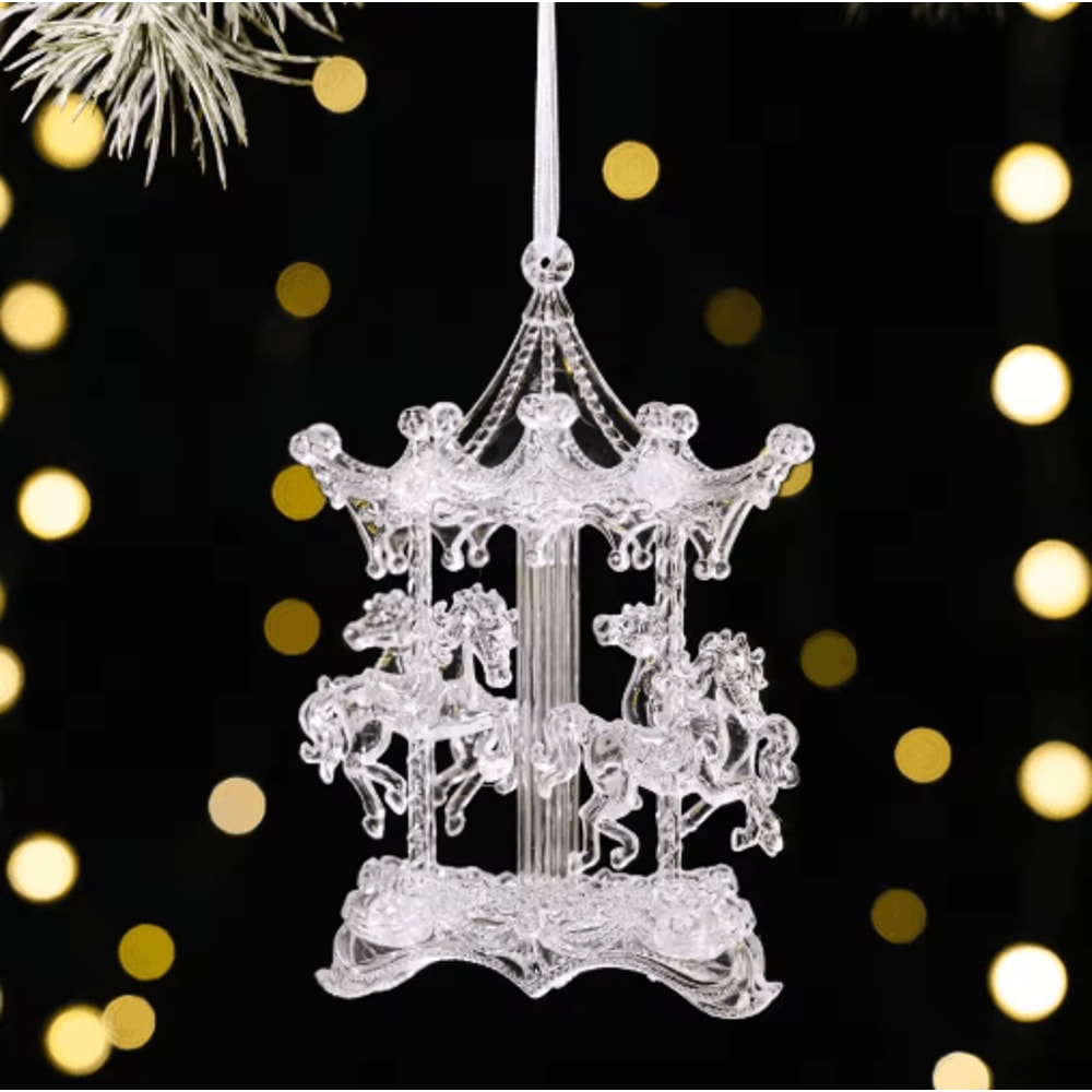 Transparent Acrylic Christmas Angel Ornaments For Tree Holiday Decor 6
