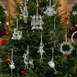 transparent acrylic christmas angel ornaments for tree & holiday decor