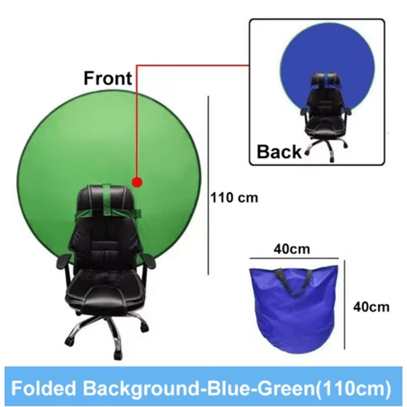 DoubleSided Green Blue Screen Backdrop For Gaming Live Streaming 2