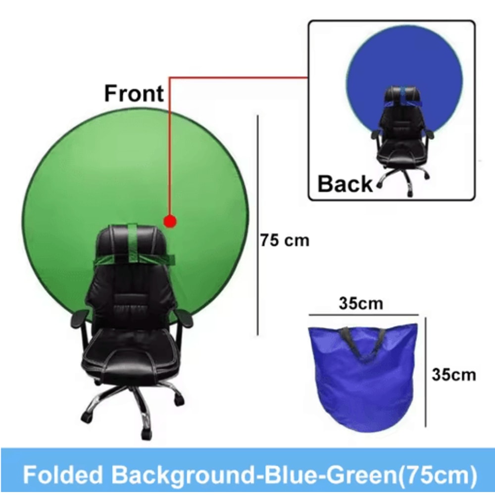 DoubleSided Green Blue Screen Backdrop For Gaming Live Streaming 3