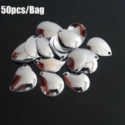 50pcs nickel fishing spinner blades for flattie & plaice rigs