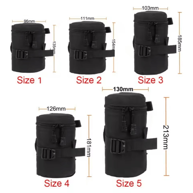 Waterproof Camera Lens Pouch For DSLR Mirrorless Photography Gear 6