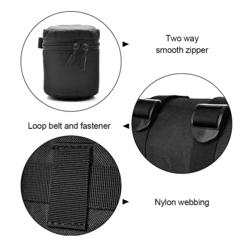 Waterproof Camera Lens Pouch For DSLR Mirrorless Photography Gear 7