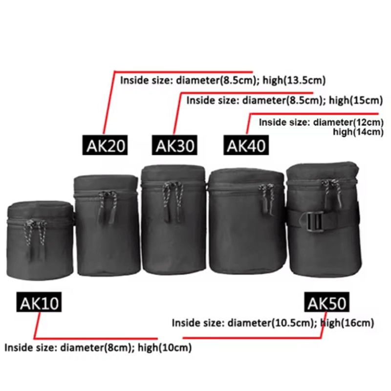 Waterproof Camera Lens Pouch For DSLR Mirrorless Photography Gear 9