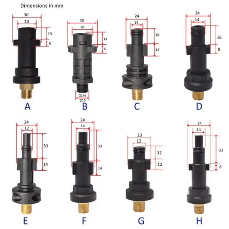 Pressure Washer Foam Generator Adapter For Karcher Spray Nozzles 9