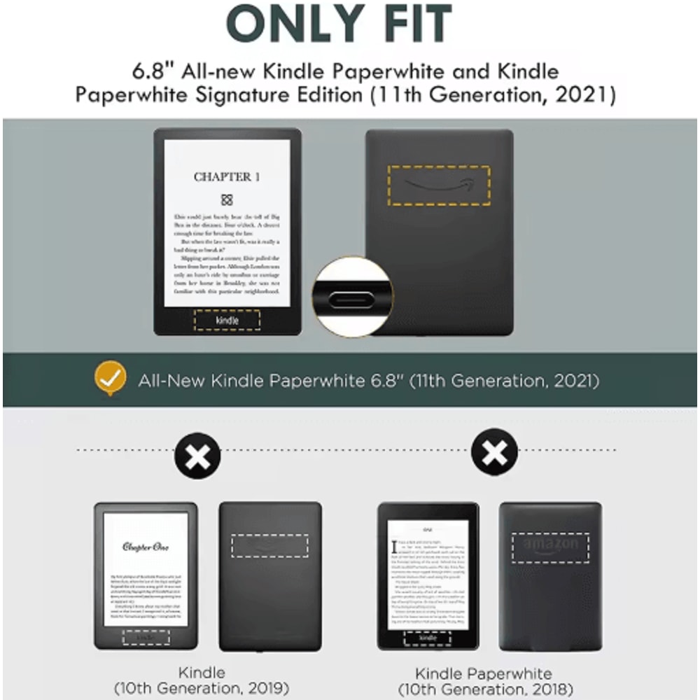 Ultra Slim PU Leather Smart Cover For Kindle Paperwhite 5 11th Gen 9