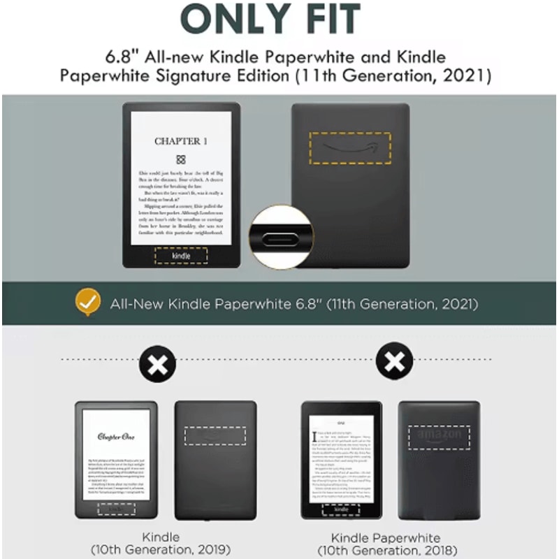 Ultra Slim PU Leather Smart Cover For Kindle Paperwhite 5 11th Gen 9
