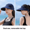 Foldable Wide Brim Ponytail Sun Hat For Women 0