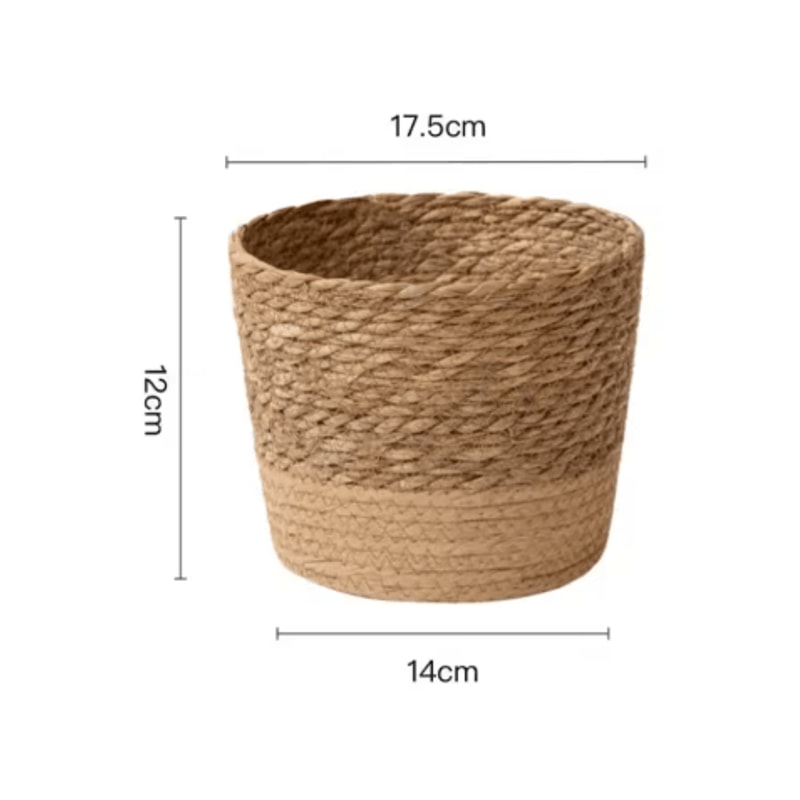 Handmade Woven Straw Planter Basket For Flowers Home Decor 1