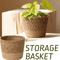 Handmade Woven Straw Planter Basket For Flowers Home Decor 5