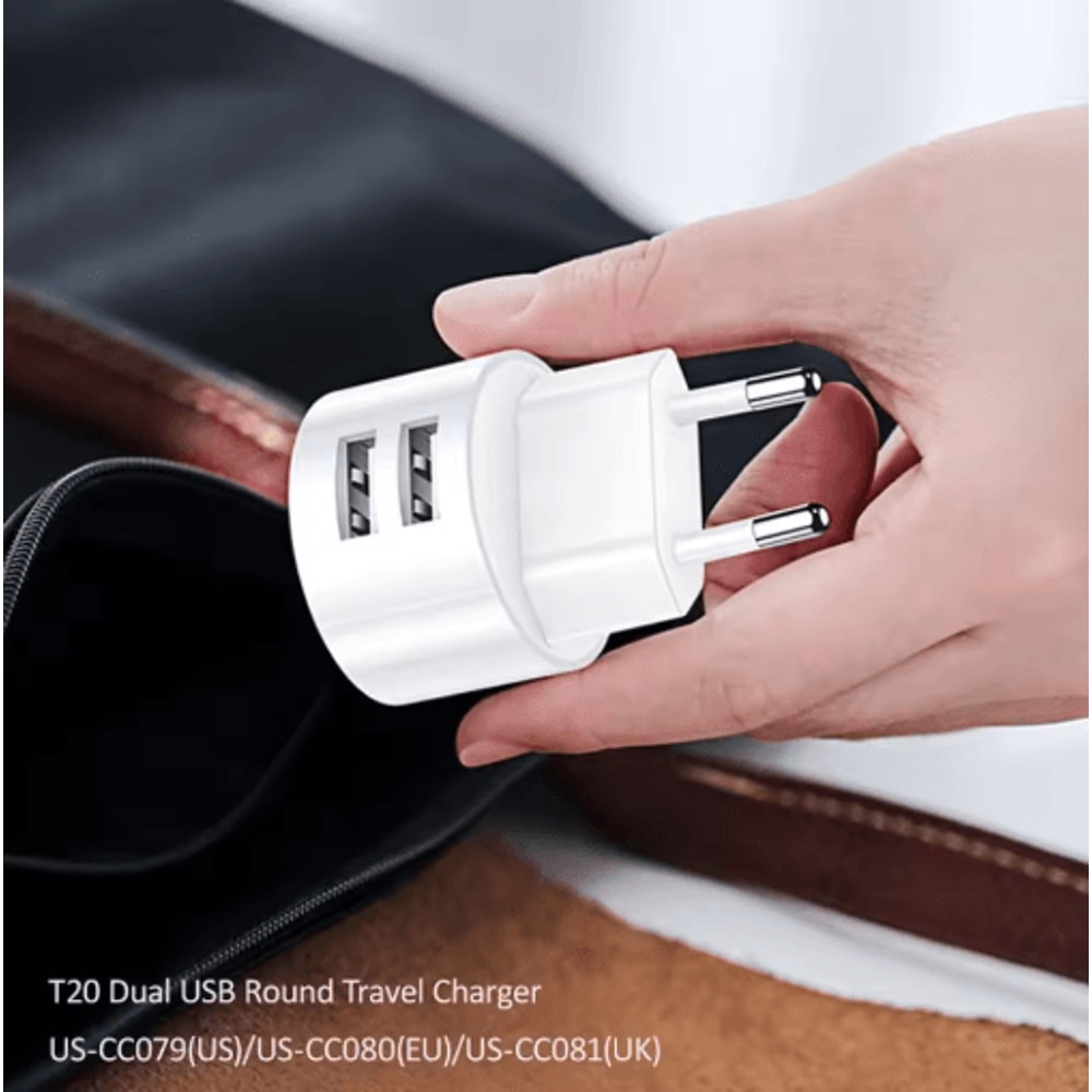 Dual USB Wall Charger With Fast 5V 21A Mobile Charging 7