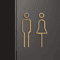 Brass Toilet Sign Plate For Washroom Bathroom Door Labeling 2