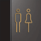 Brass Toilet Sign Plate For Washroom Bathroom Door Labeling 2